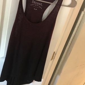 Ombré maroon racer back tank